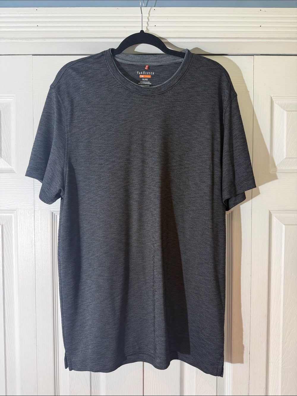 Van Heusen Traveler Men's Dark Charcoal Short Sleeve Crew Tee